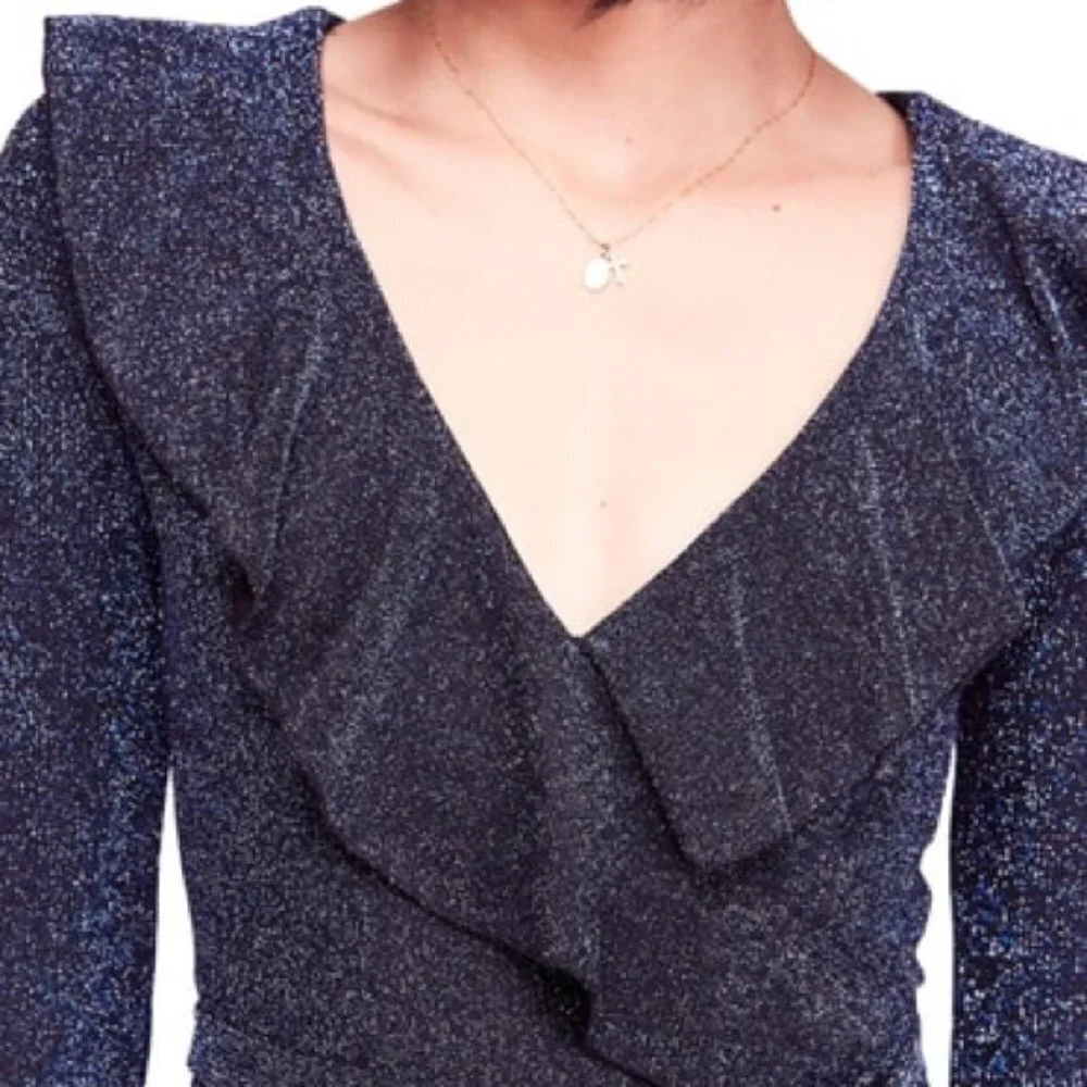 ✨✨Free People Shimmer Midi Wrap Dress